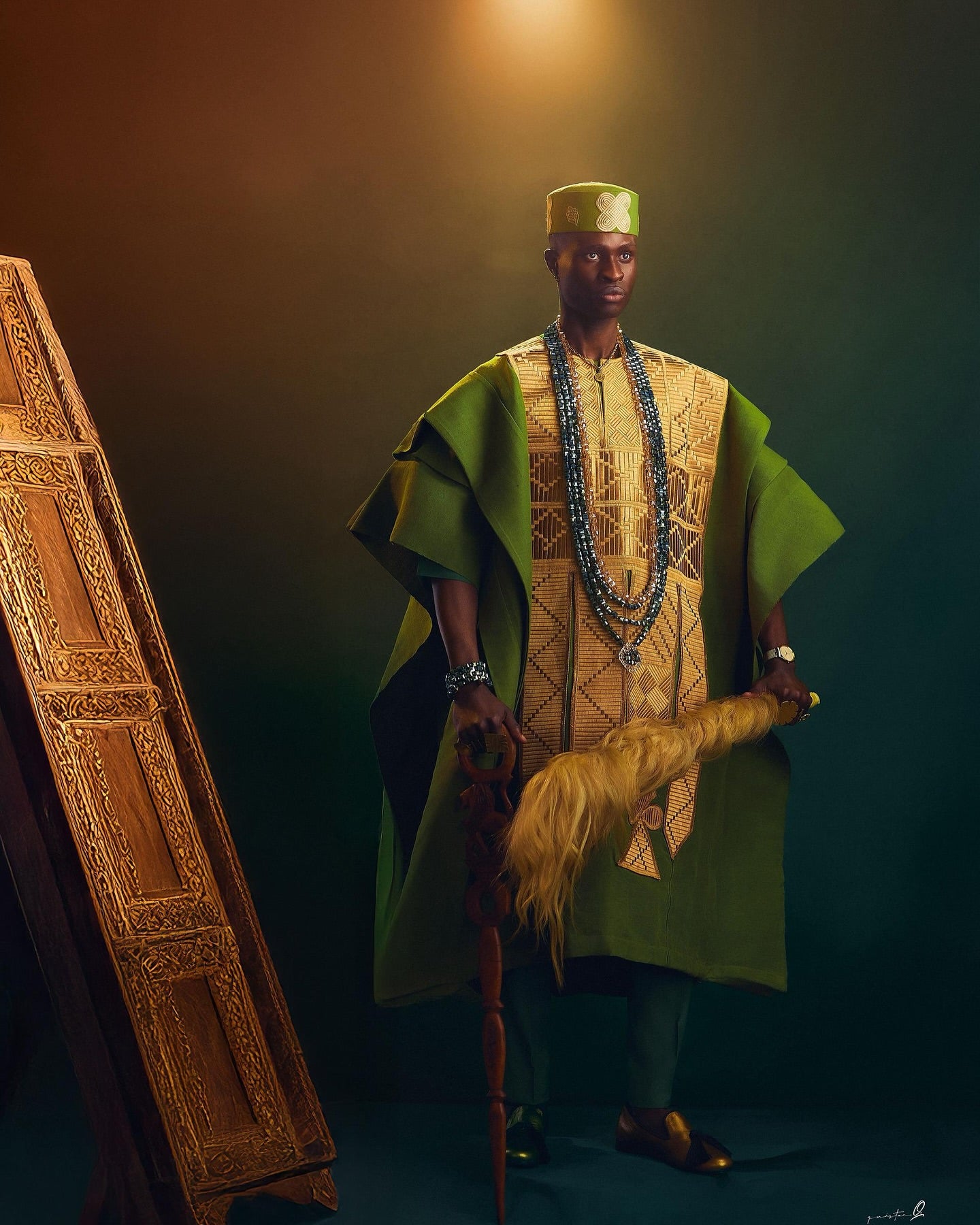 Olive Green Agbada