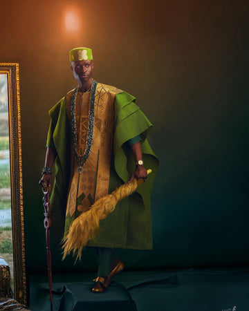 Olive Green Agbada