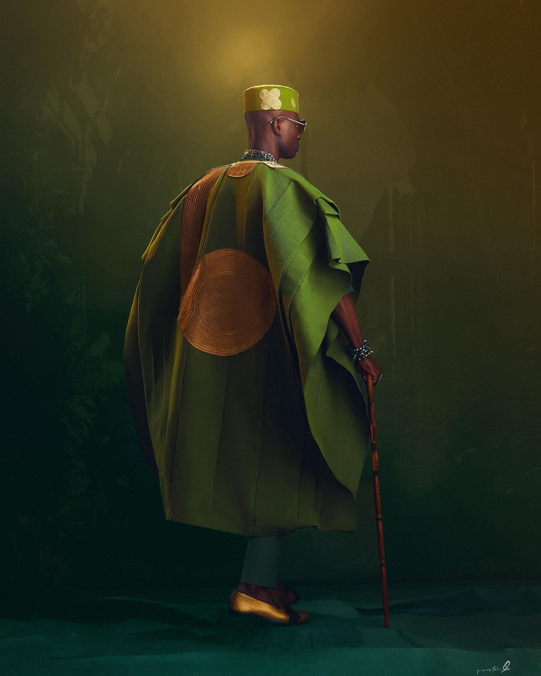 Olive Green Agbada