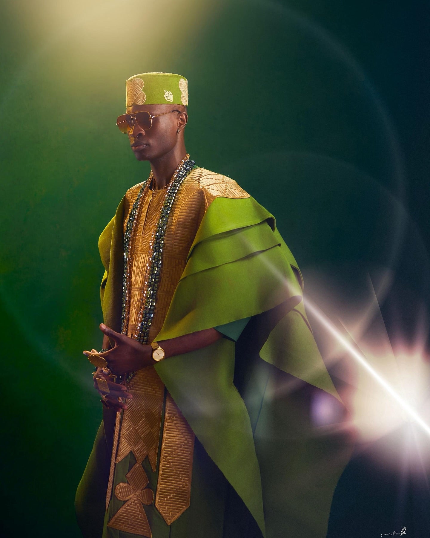 Olive Green Agbada