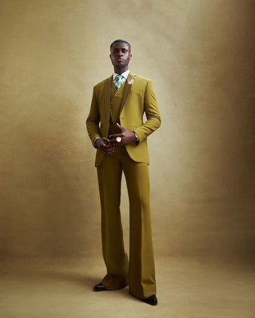 Olive Green Three-Piece Suit