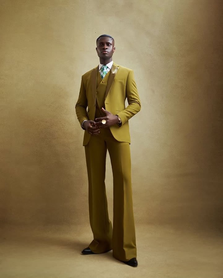 Olive Green Three-Piece Suit